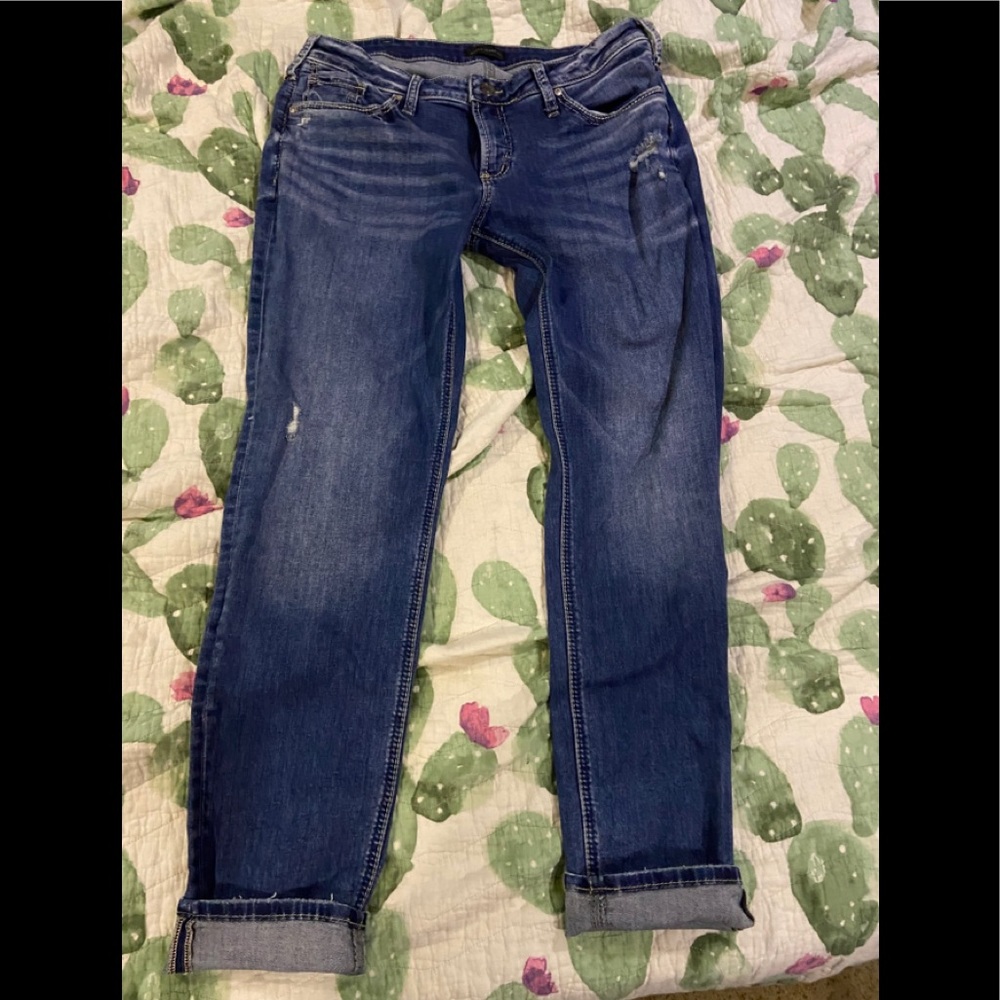 Silver Boyfriend Jean
